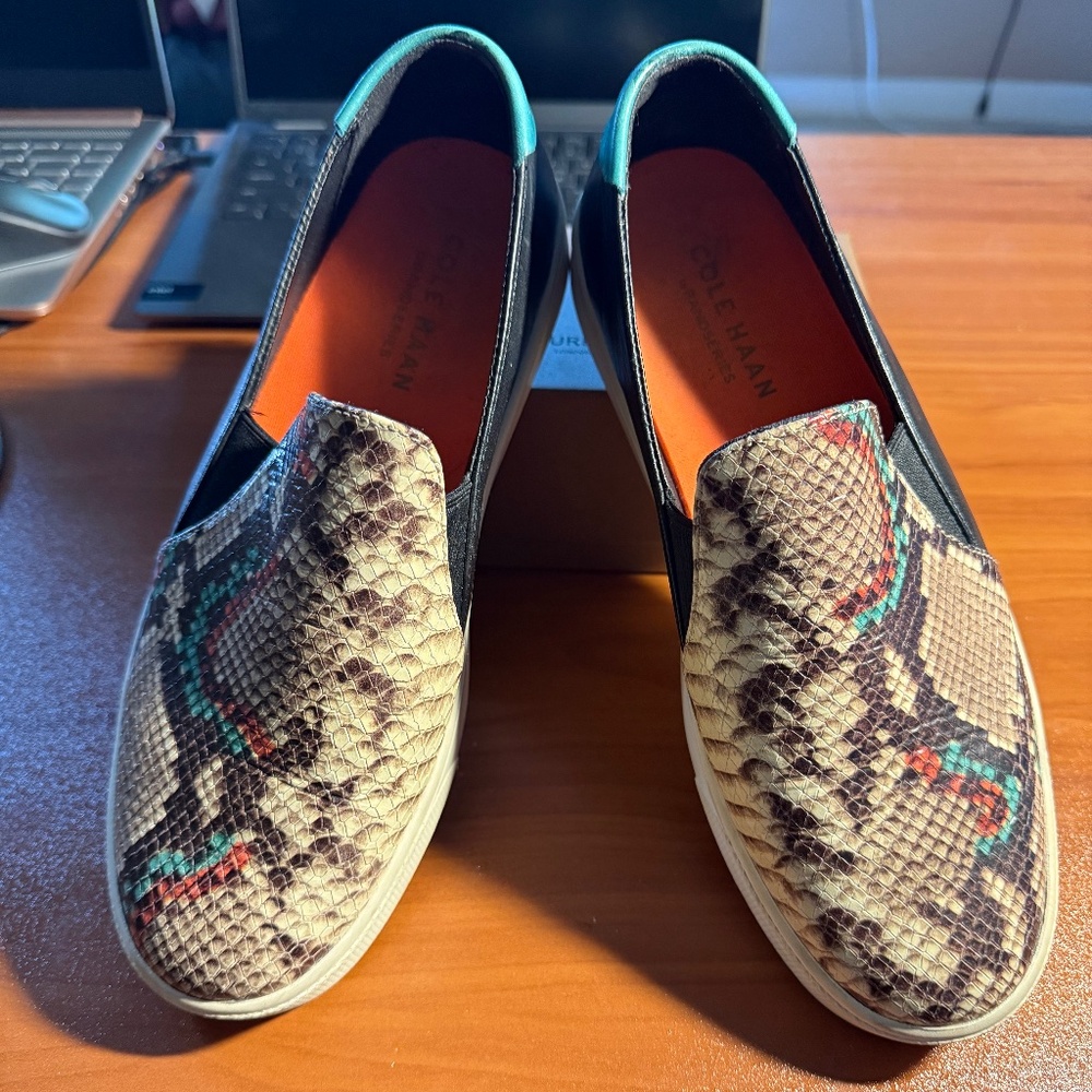 Cole Haan Grandpro Spectator 2.0 Slip-On Snakeskin Sneakers